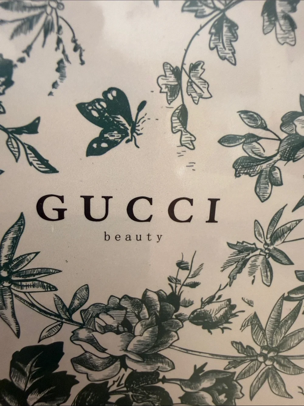 New Gucci Beauty Green Floral Notebook